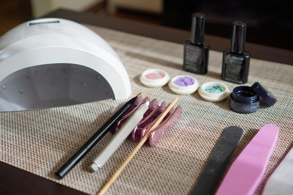 ジェルネイルに使用する道具のセット