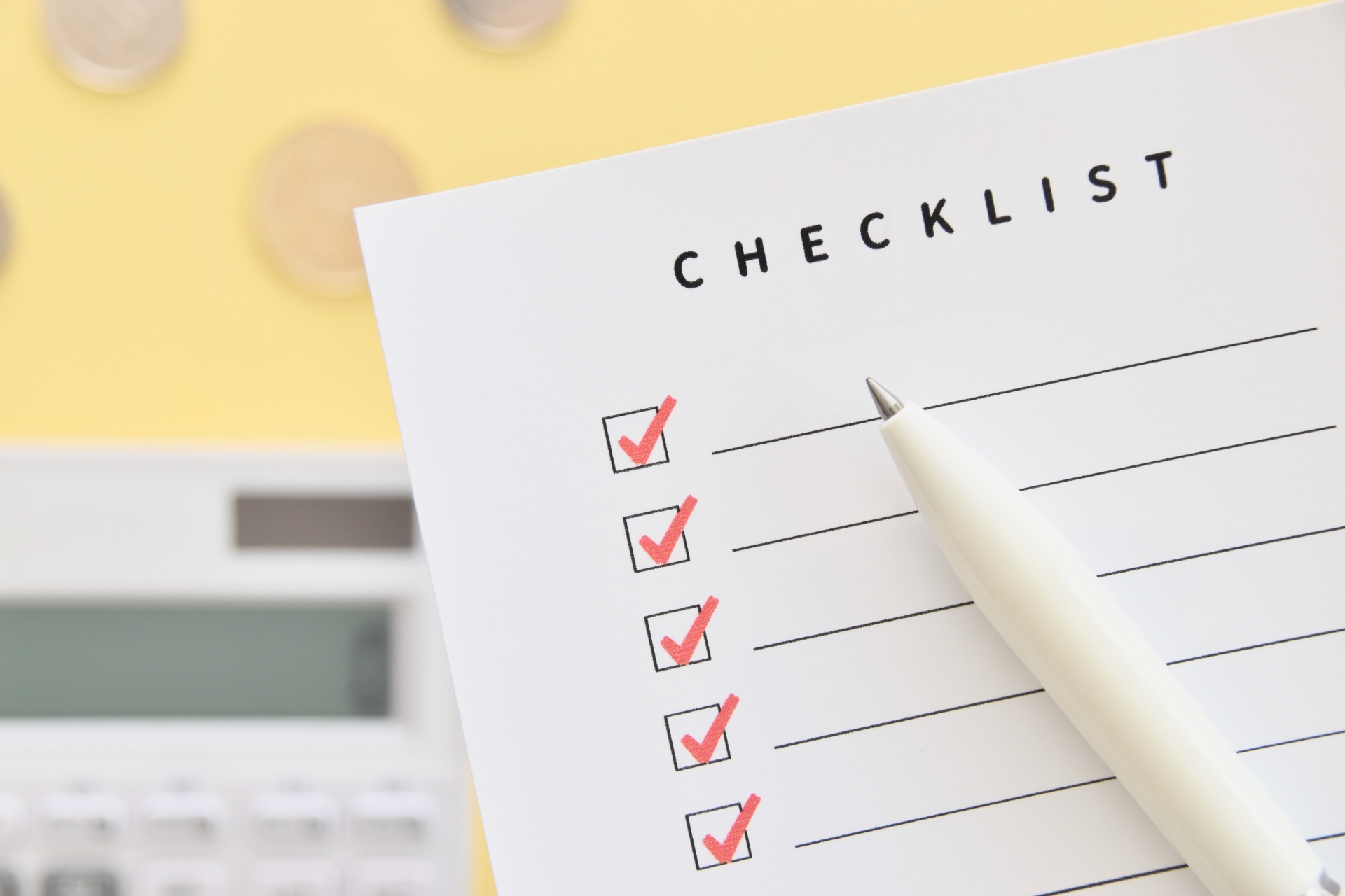 チェックリストのイメージ画像